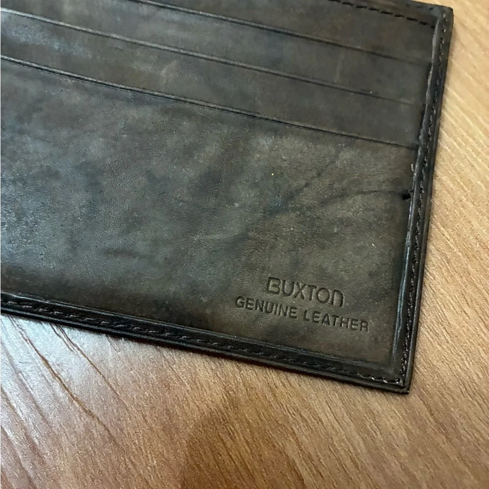 Buxton brand bifold genuine Leather wallet